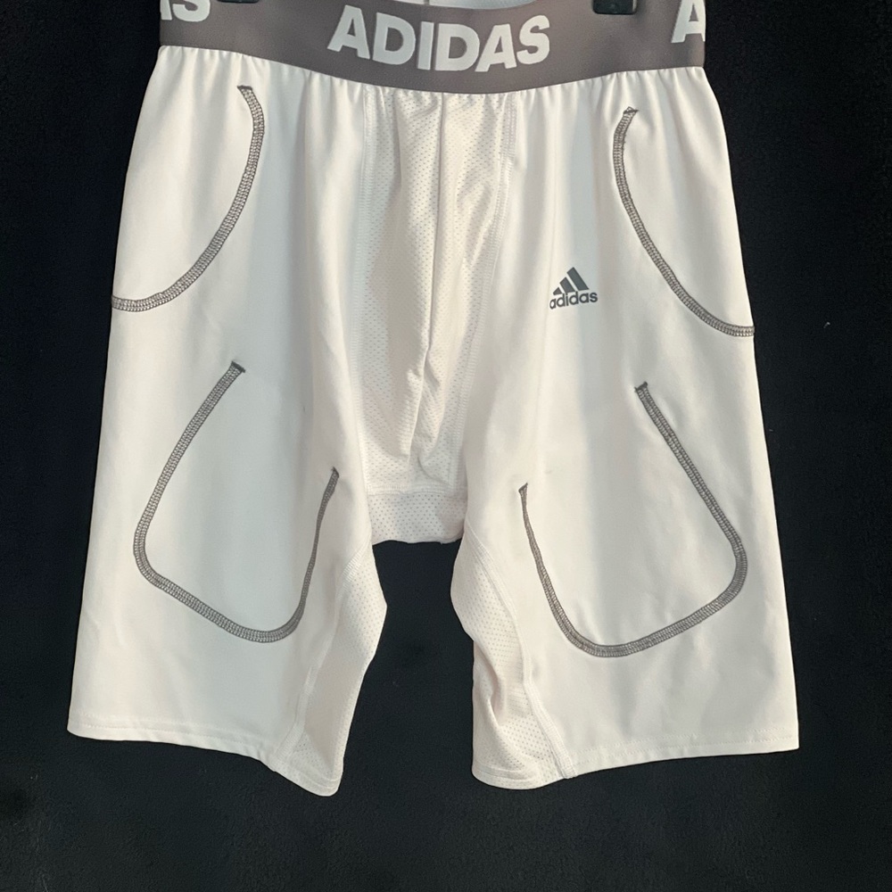 adidas Adult 6-Pocket Football Girdle (White, Extra Large)